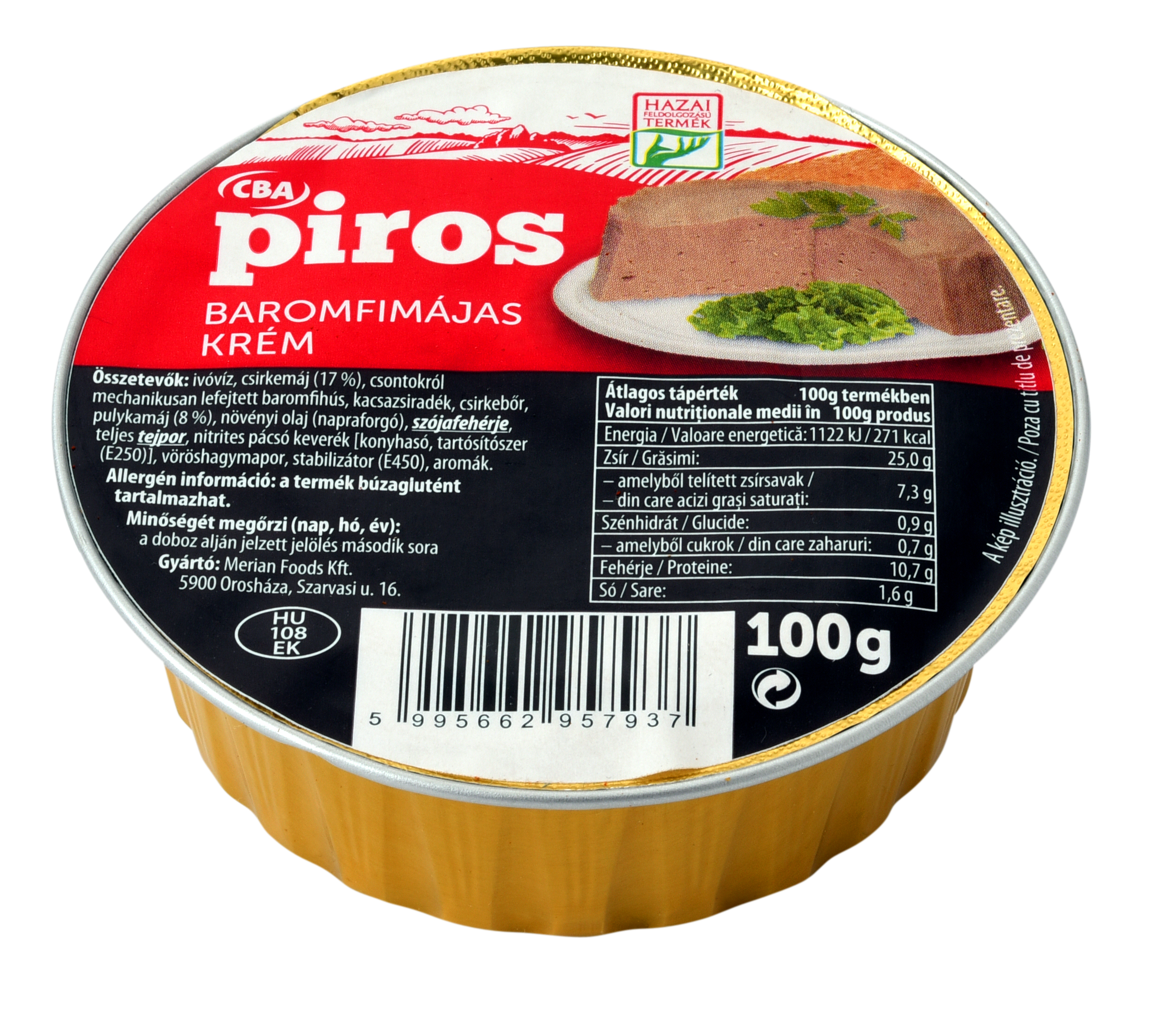 CBA Piros baromfimájas krém 100g